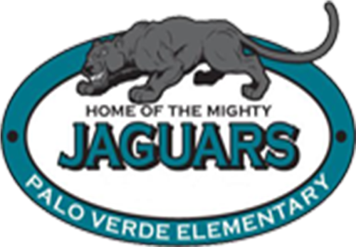 Palo Verde Home of the mighty Jaguars logo with jaguar